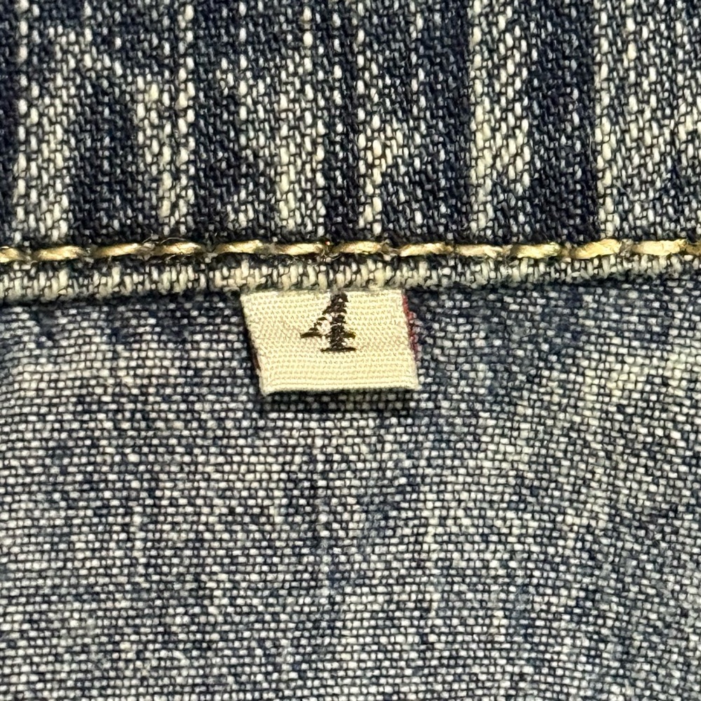 🧥🕺 RAYBAN x LUJ Y2K‎ Blue Denim Jean Jacket | EU Club Scene Sz 4 - Picture 11 of 12